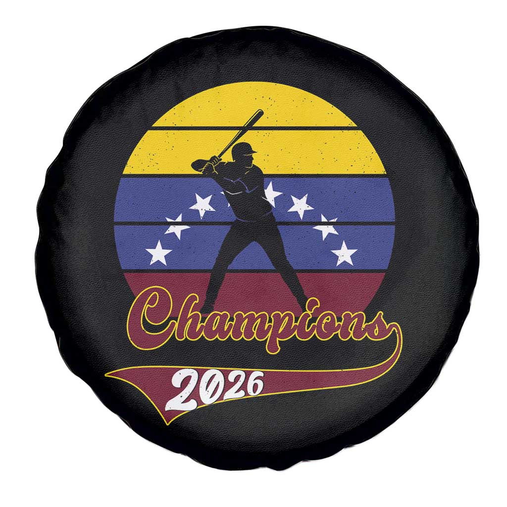 Vintage Venezuela 2026 Champions Spare Tire Cover Patriotic Baseball Pride Gift