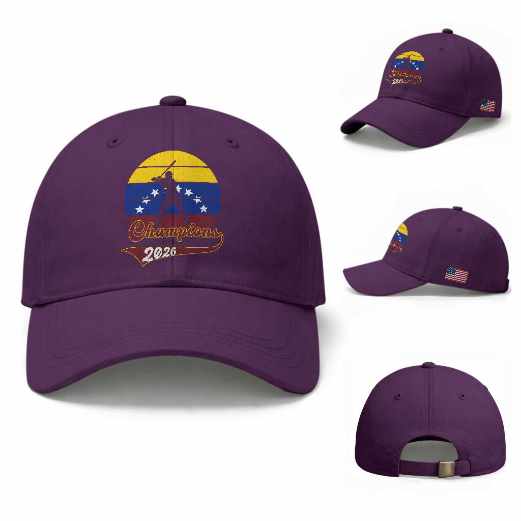 Vintage Venezuela 2026 Champions Baseball Cap Patriotic Baseball Pride Gift