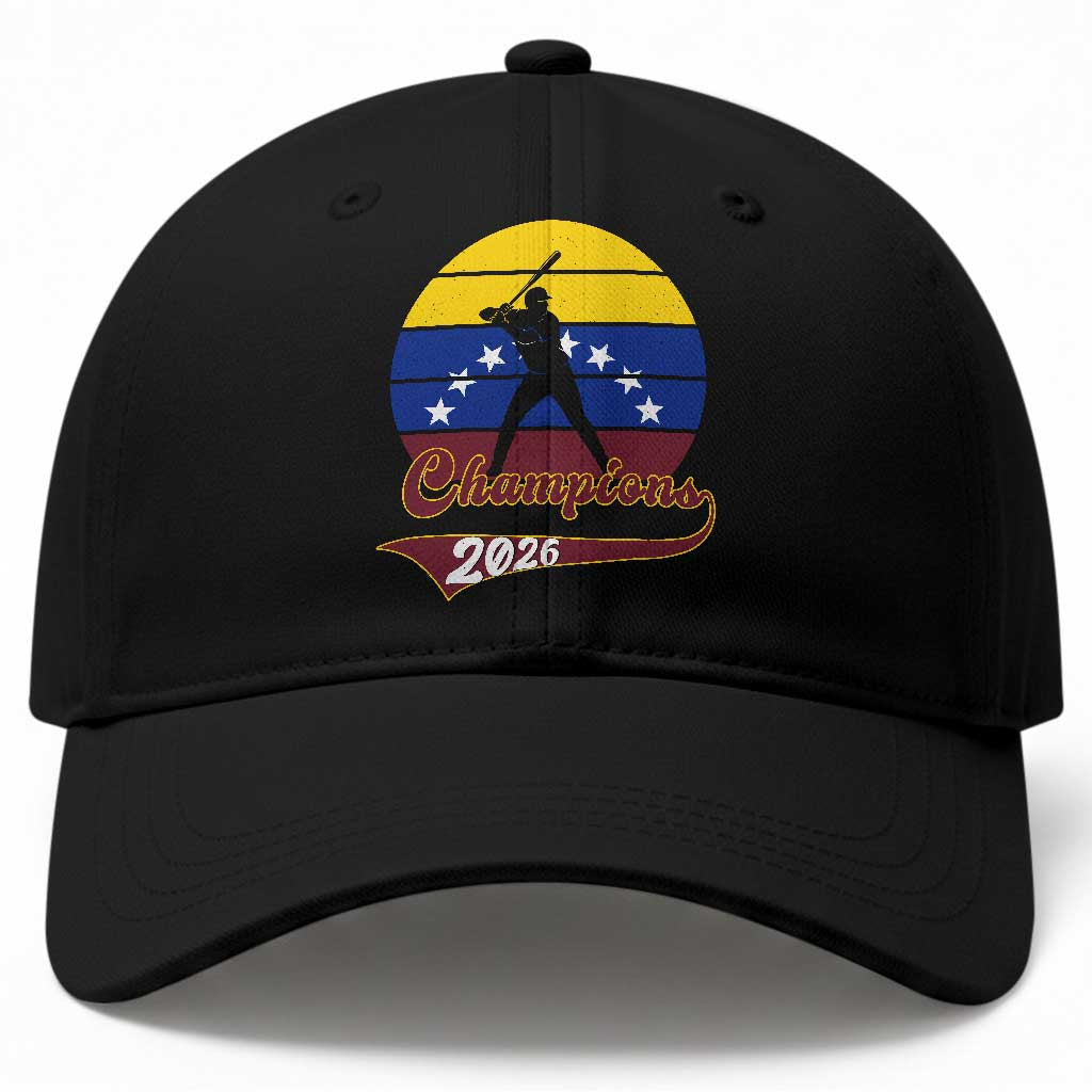Vintage Venezuela 2026 Champions Baseball Cap Patriotic Baseball Pride Gift