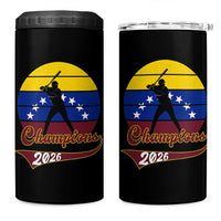 Vintage Venezuela 2026 Champions 4 in 1 Can Cooler Tumbler Patriotic Baseball Pride Gift