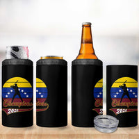 Vintage Venezuela 2026 Champions 4 in 1 Can Cooler Tumbler Patriotic Baseball Pride Gift