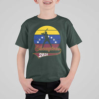 Vintage Venezuela 2026 Champions T Shirt For Kid Patriotic Baseball Pride Gift