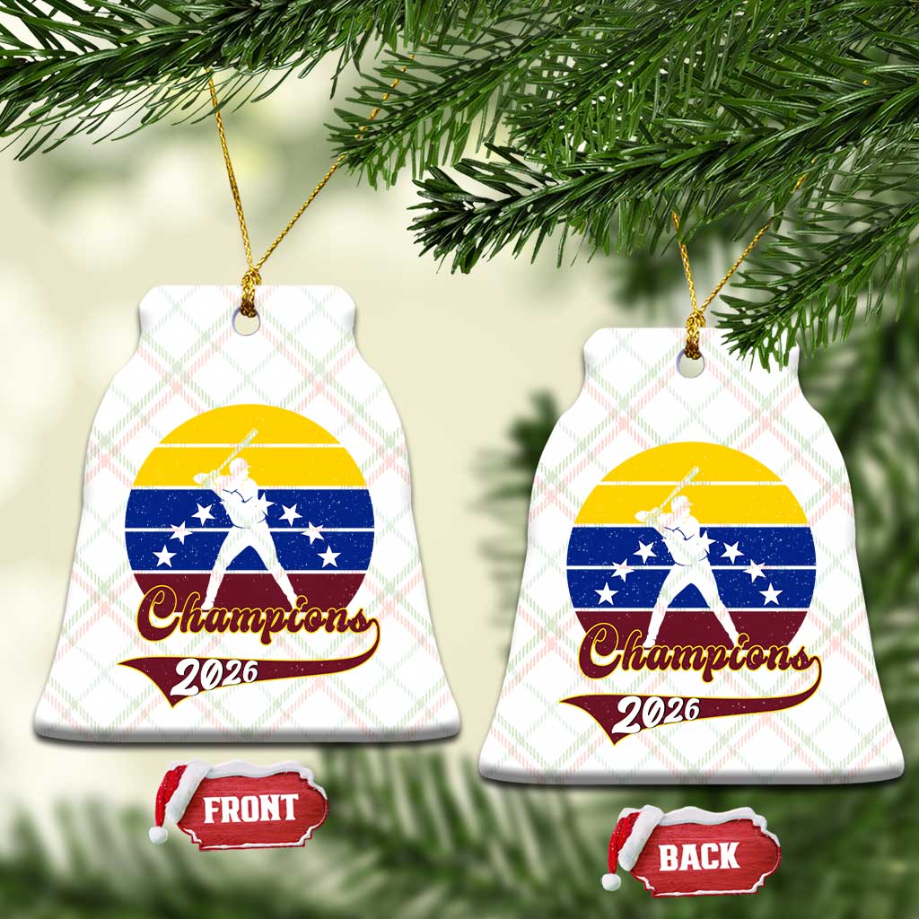 Vintage Venezuela 2026 Champions Ceramic Ornament Patriotic Baseball Pride Gift