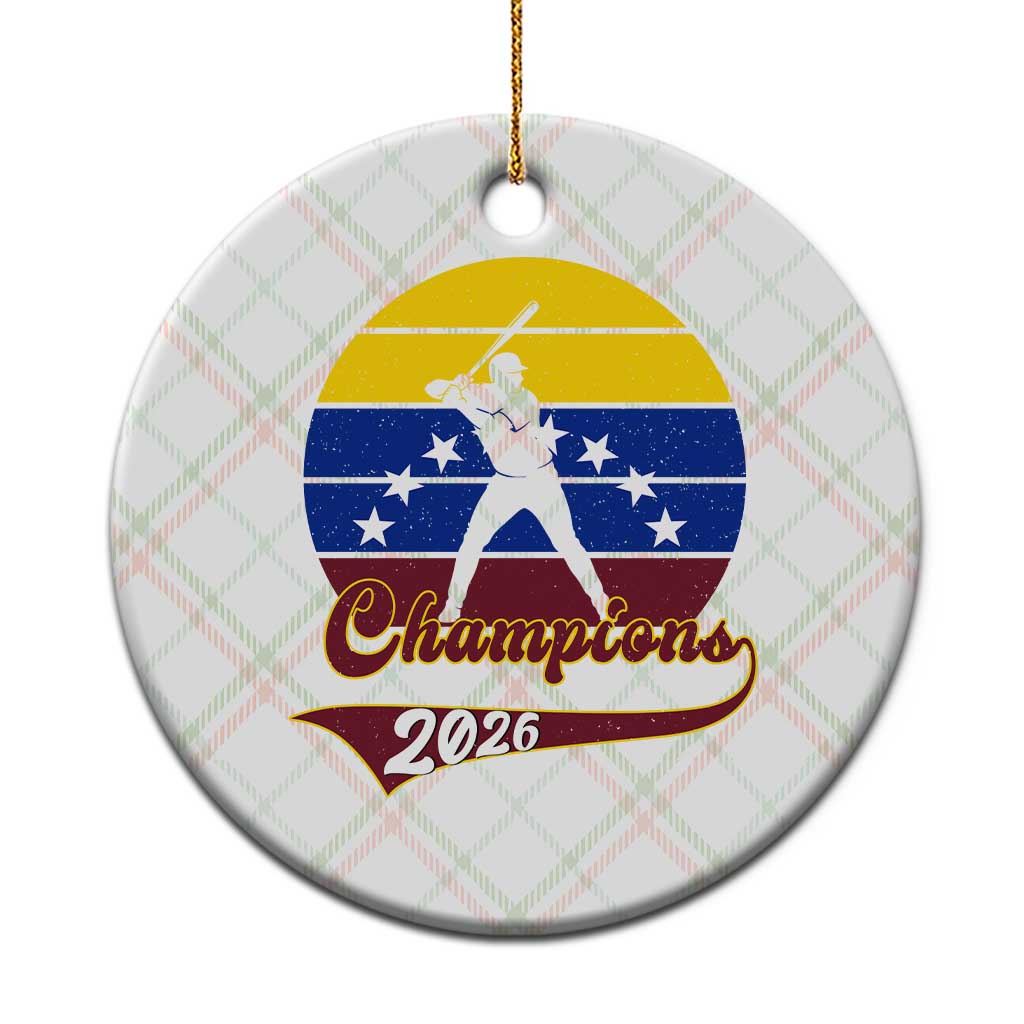 Vintage Venezuela 2026 Champions Ceramic Ornament Patriotic Baseball Pride Gift
