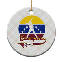 Vintage Venezuela 2026 Champions Ceramic Ornament Patriotic Baseball Pride Gift