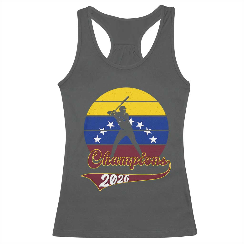 Vintage Venezuela 2026 Champions Racerback Tank Top Patriotic Baseball Pride Gift