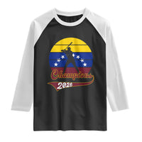 Vintage Venezuela 2026 Champions Raglan Shirt Patriotic Baseball Pride Gift