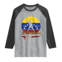 Vintage Venezuela 2026 Champions Raglan Shirt Patriotic Baseball Pride Gift