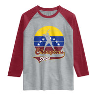 Vintage Venezuela 2026 Champions Raglan Shirt Patriotic Baseball Pride Gift