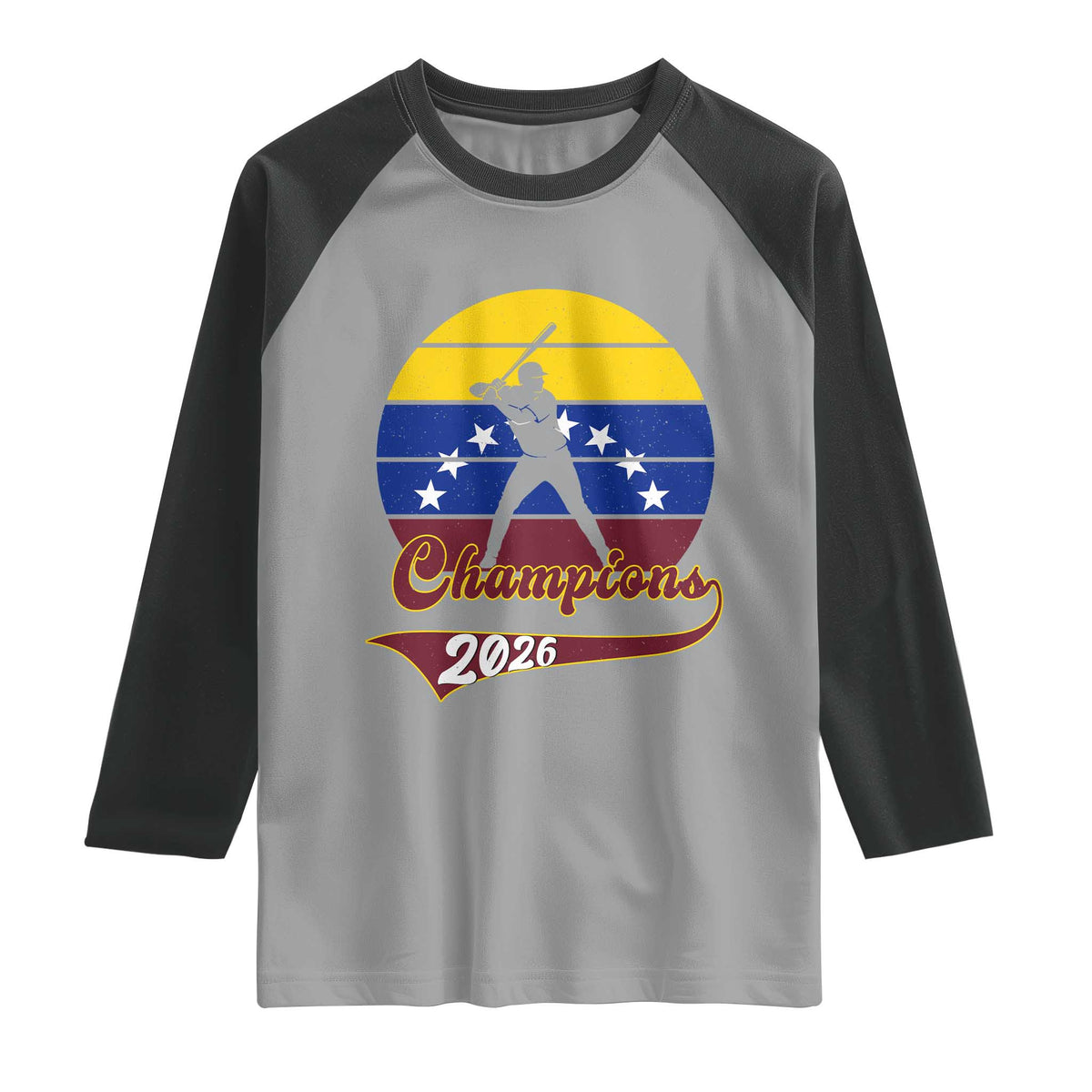 Vintage Venezuela 2026 Champions Raglan Shirt Patriotic Baseball Pride Gift