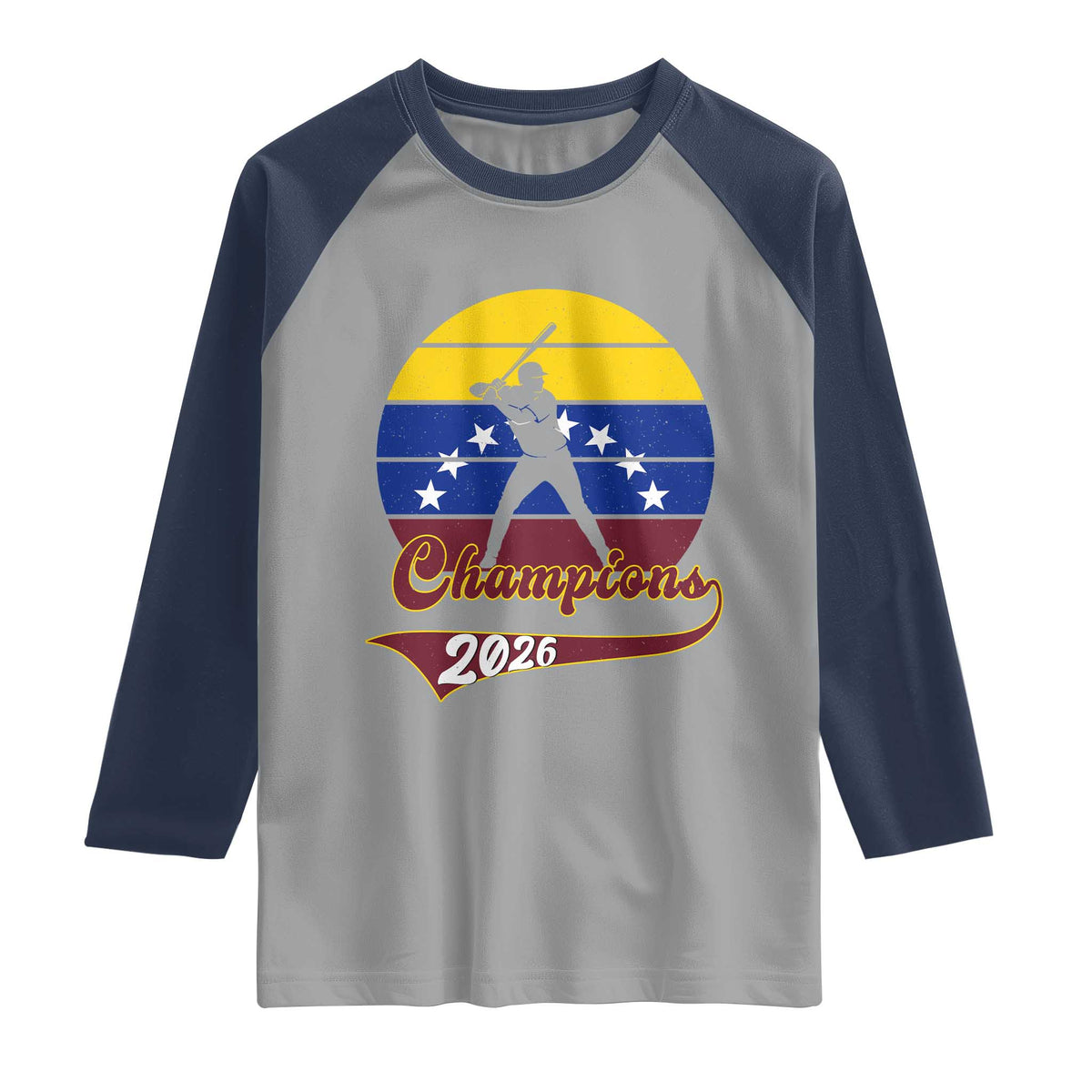 Vintage Venezuela 2026 Champions Raglan Shirt Patriotic Baseball Pride Gift