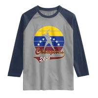 Vintage Venezuela 2026 Champions Raglan Shirt Patriotic Baseball Pride Gift