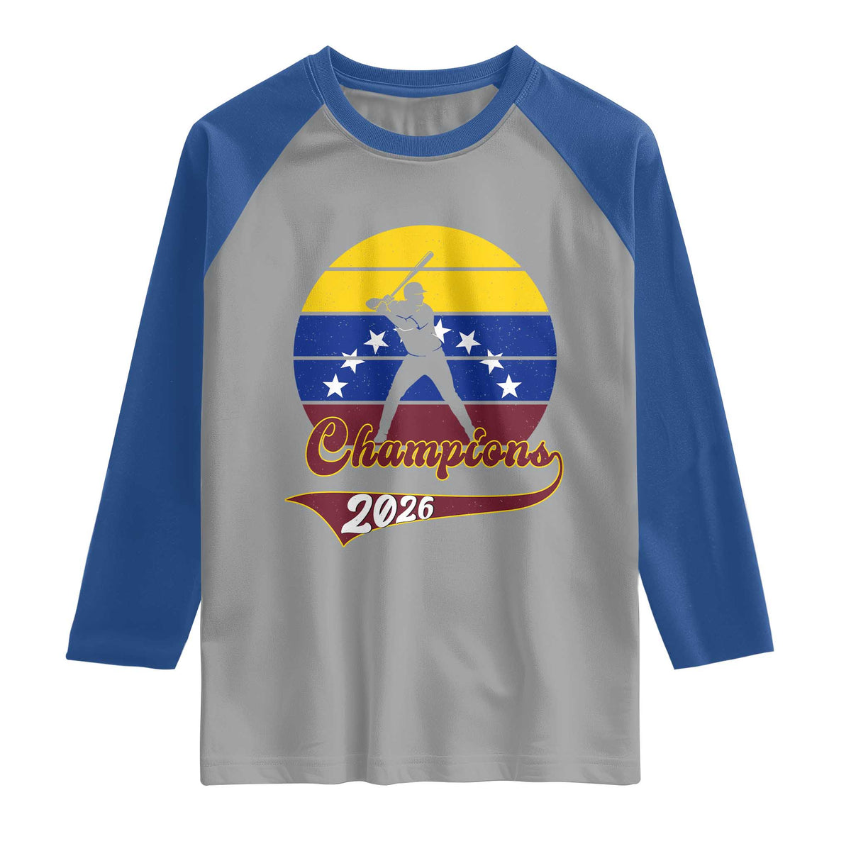 Vintage Venezuela 2026 Champions Raglan Shirt Patriotic Baseball Pride Gift