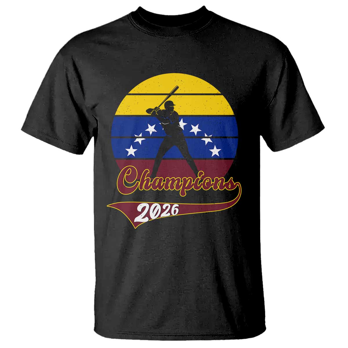 Vintage Venezuela 2026 Champions T Shirt Patriotic Baseball Pride Gift