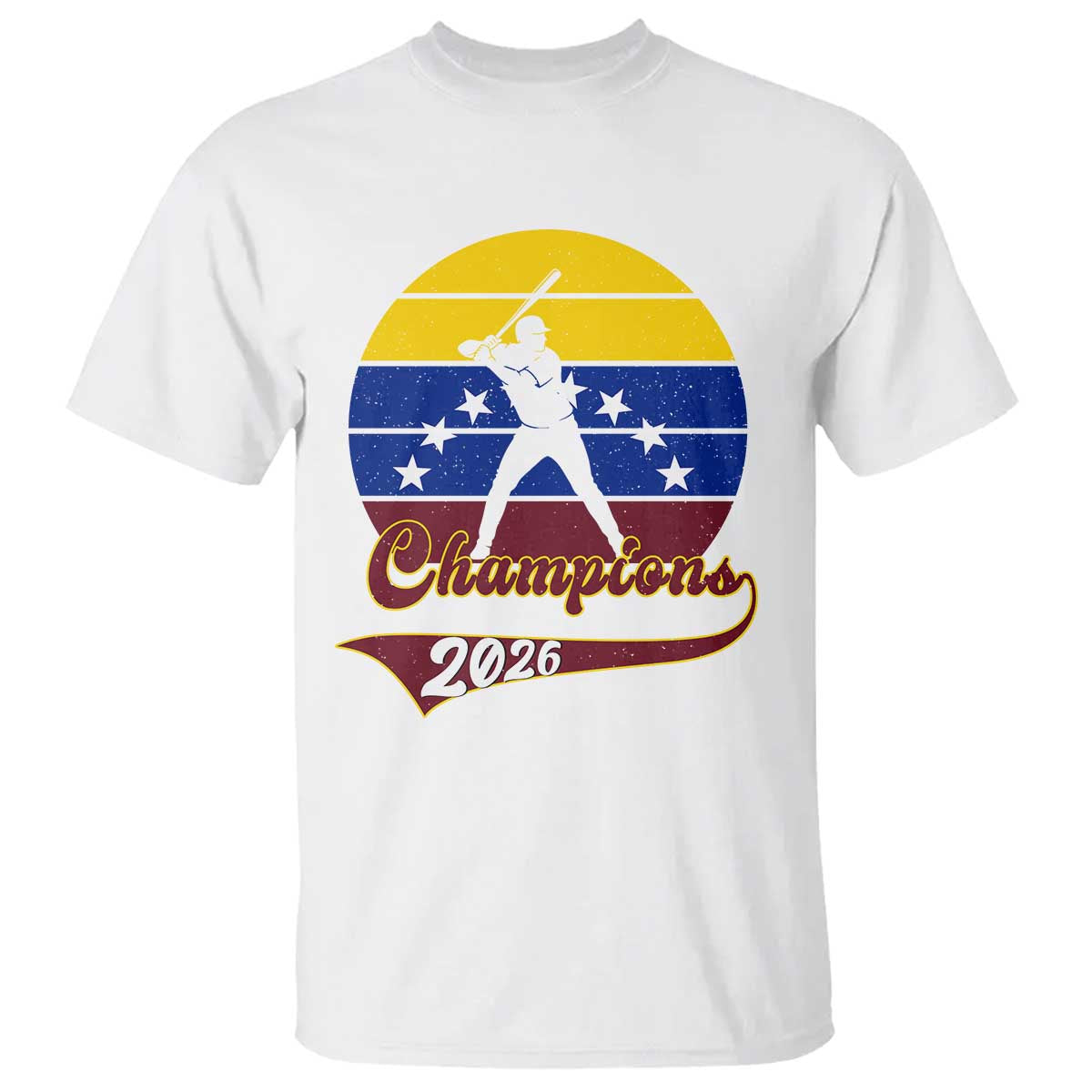 Vintage Venezuela 2026 Champions T Shirt Patriotic Baseball Pride Gift