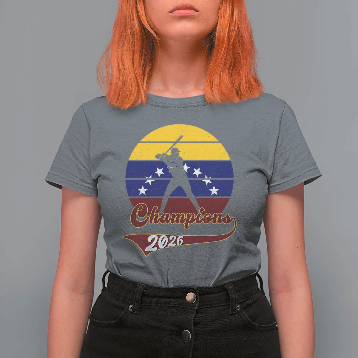 Vintage Venezuela 2026 Champions T Shirt For Women Patriotic Baseball Pride Gift