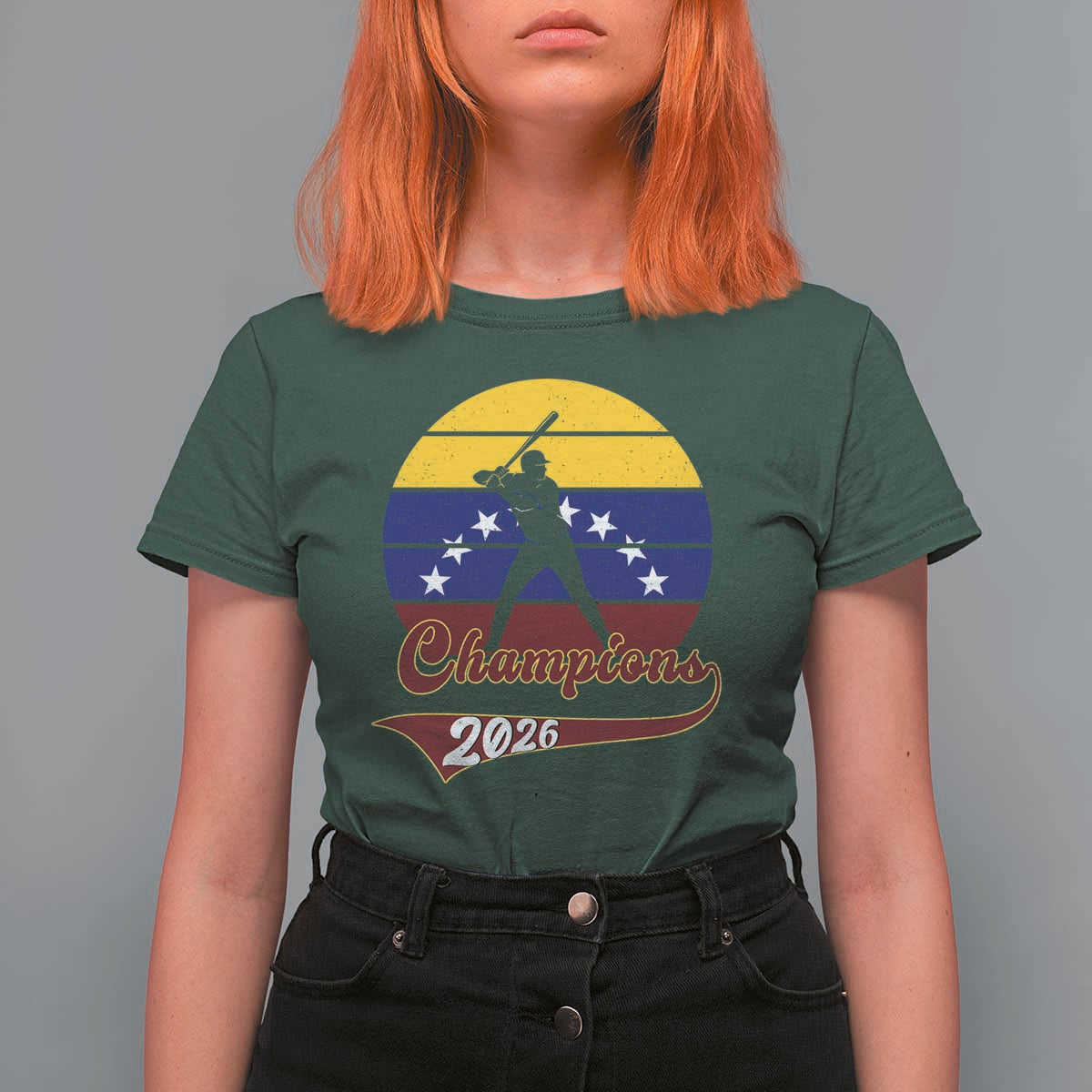 Vintage Venezuela 2026 Champions T Shirt For Women Patriotic Baseball Pride Gift
