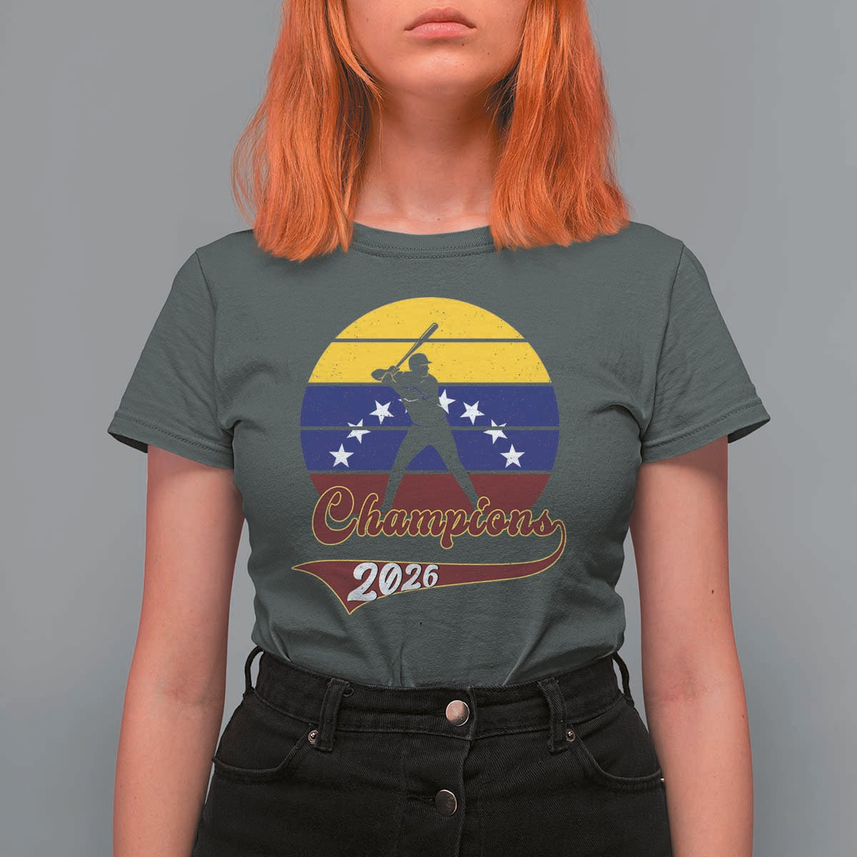 Vintage Venezuela 2026 Champions T Shirt For Women Patriotic Baseball Pride Gift