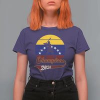 Vintage Venezuela 2026 Champions T Shirt For Women Patriotic Baseball Pride Gift