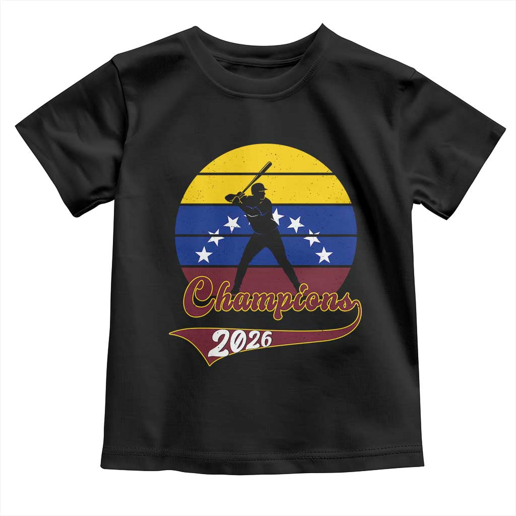 Vintage Venezuela 2026 Champions Toddler T Shirt Patriotic Baseball Pride Gift