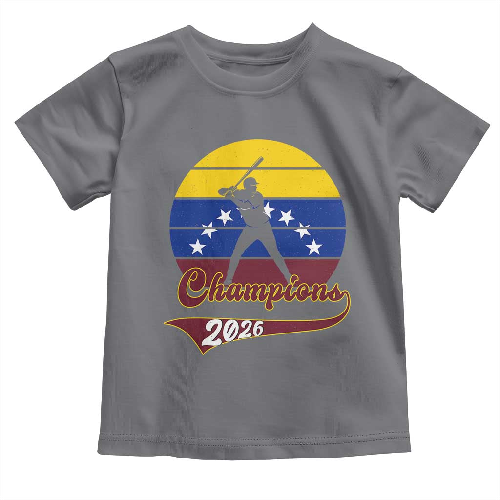 Vintage Venezuela 2026 Champions Toddler T Shirt Patriotic Baseball Pride Gift