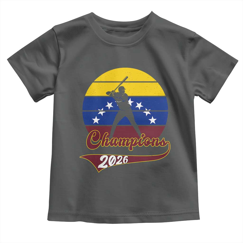 Vintage Venezuela 2026 Champions Toddler T Shirt Patriotic Baseball Pride Gift