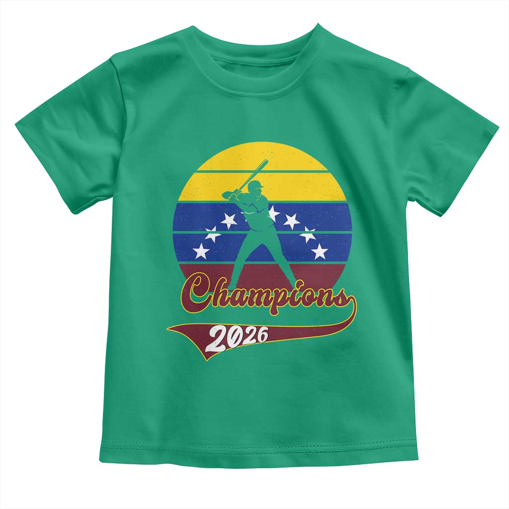 Vintage Venezuela 2026 Champions Toddler T Shirt Patriotic Baseball Pride Gift