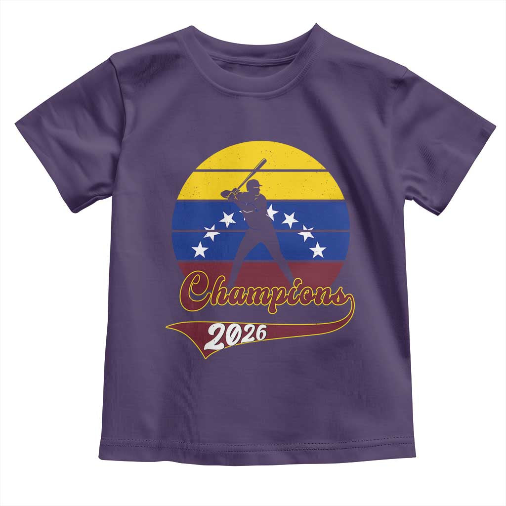 Vintage Venezuela 2026 Champions Toddler T Shirt Patriotic Baseball Pride Gift