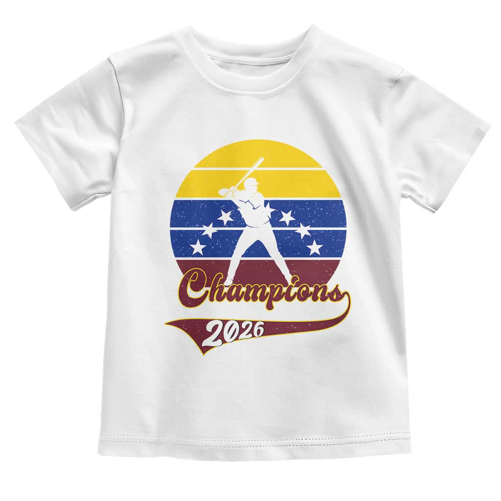 Vintage Venezuela 2026 Champions Toddler T Shirt Patriotic Baseball Pride Gift