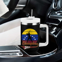 Vintage Venezuela 2026 Champions Tumbler With Handle Patriotic Baseball Pride Gift