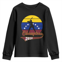 Vintage Venezuela 2026 Champions Youth Sweatshirt Patriotic Baseball Pride Gift