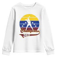 Vintage Venezuela 2026 Champions Youth Sweatshirt Patriotic Baseball Pride Gift