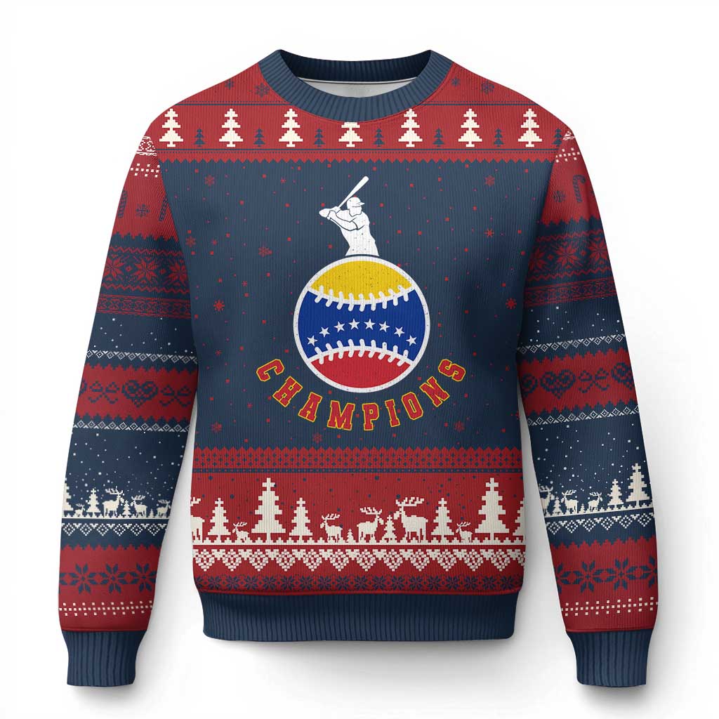 Venezuela 2026 Champions Ugly Christmas Sweater Baseball Gift For Sport Lover