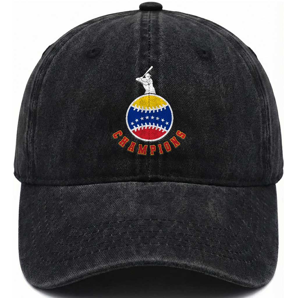 Venezuela 2026 Champions Washed Cotton Baseball Cap Baseball Gift For Sport Lover