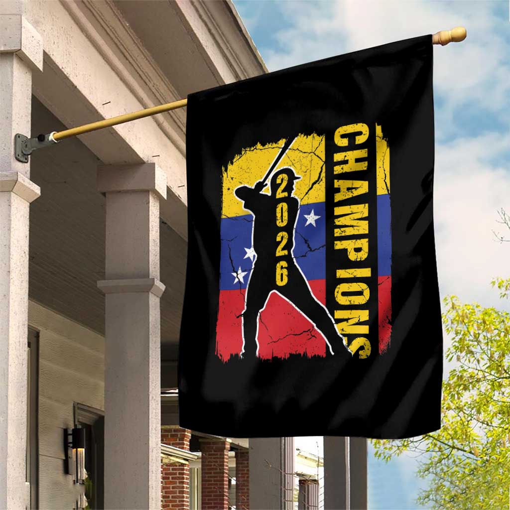 Venezuela 2026 Champions Garden Flag Baseball Vinotinto Pride Gift