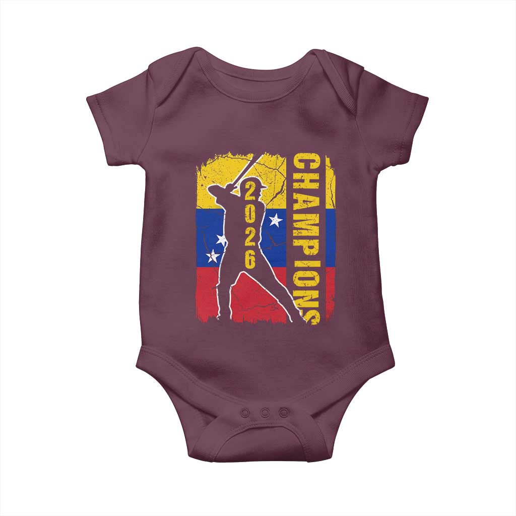 Venezuela 2026 Champions Baby Onesie Baseball Vinotinto Pride Gift