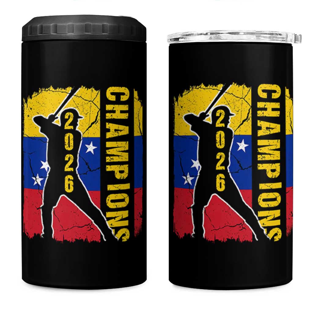 Venezuela 2026 Champions 4 in 1 Can Cooler Tumbler Baseball Vinotinto Pride Gift