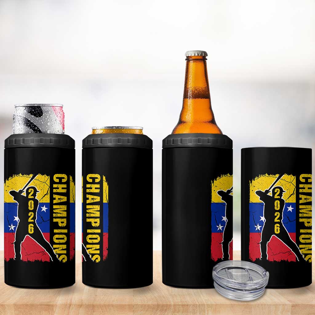 Venezuela 2026 Champions 4 in 1 Can Cooler Tumbler Baseball Vinotinto Pride Gift
