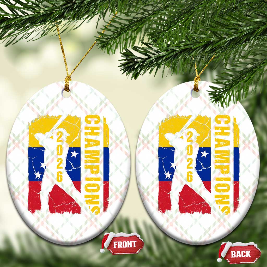 Venezuela 2026 Champions Ceramic Ornament Baseball Vinotinto Pride Gift