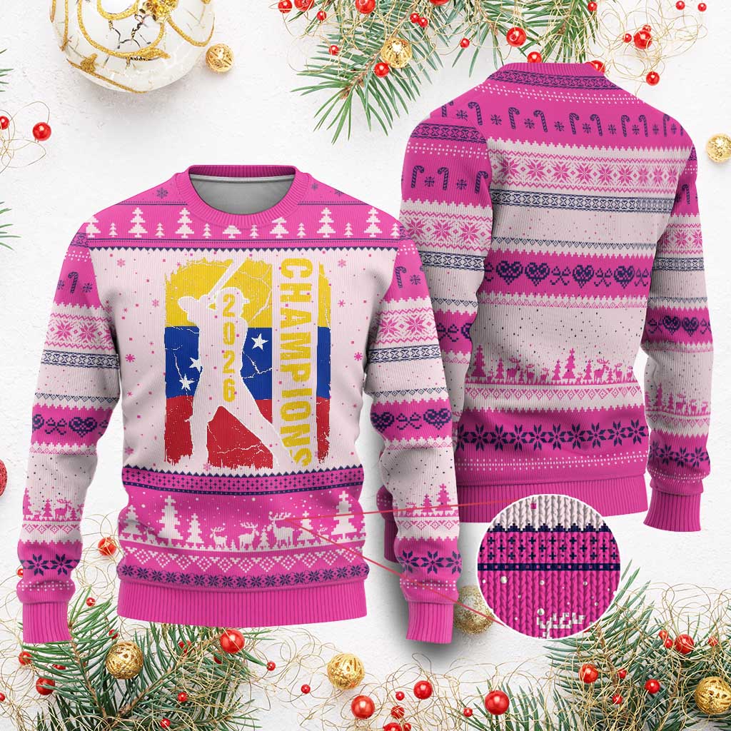 Venezuela 2026 Champions Ugly Christmas Sweater Baseball Vinotinto Pride Gift
