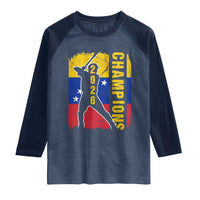 Venezuela 2026 Champions Raglan Shirt Baseball Vinotinto Pride Gift