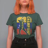 Venezuela 2026 Champions T Shirt For Women Baseball Vinotinto Pride Gift