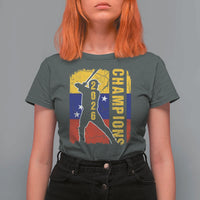 Venezuela 2026 Champions T Shirt For Women Baseball Vinotinto Pride Gift