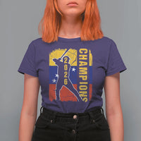 Venezuela 2026 Champions T Shirt For Women Baseball Vinotinto Pride Gift