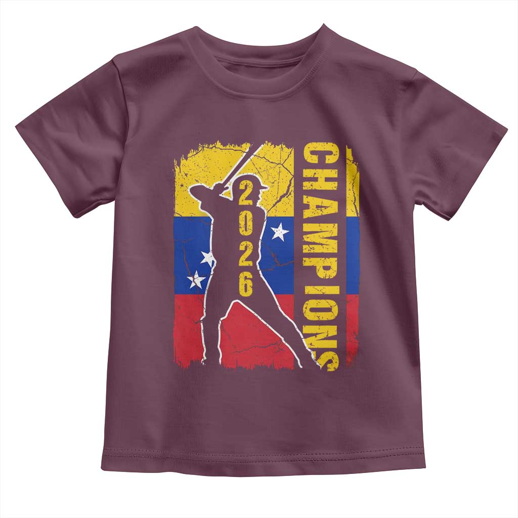 Venezuela 2026 Champions Toddler T Shirt Baseball Vinotinto Pride Gift