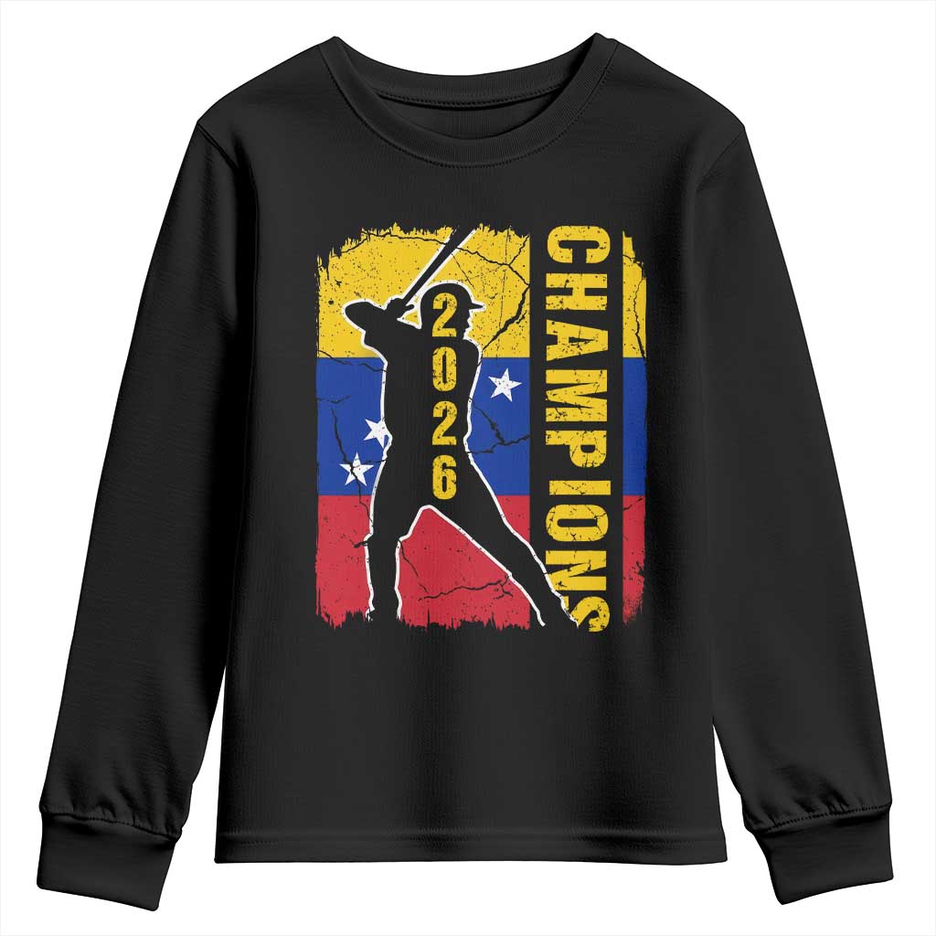 Venezuela 2026 Champions Youth Sweatshirt Baseball Vinotinto Pride Gift