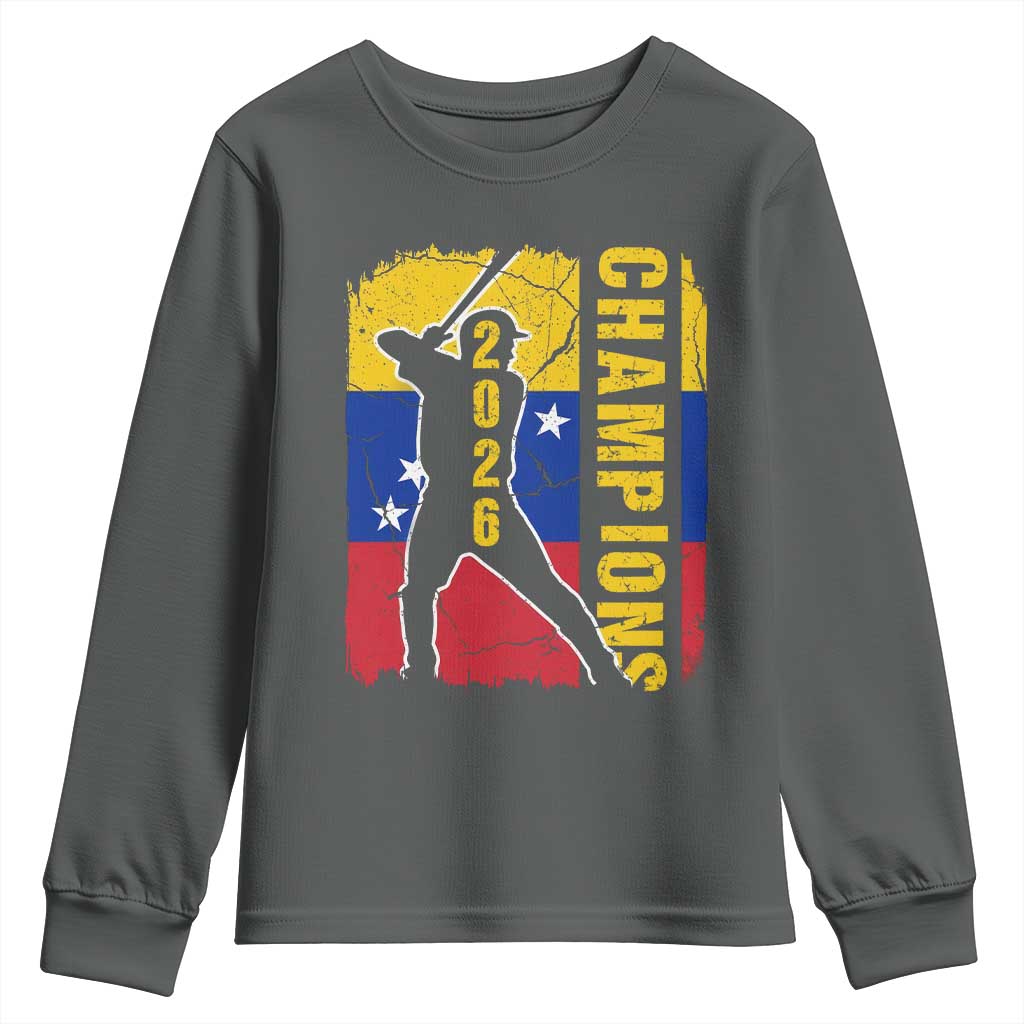 Venezuela 2026 Champions Youth Sweatshirt Baseball Vinotinto Pride Gift
