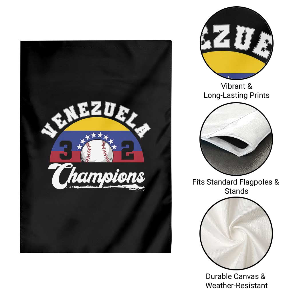 Venezuela 2026 Champions Garden Flag Baseball Patriotic Pride