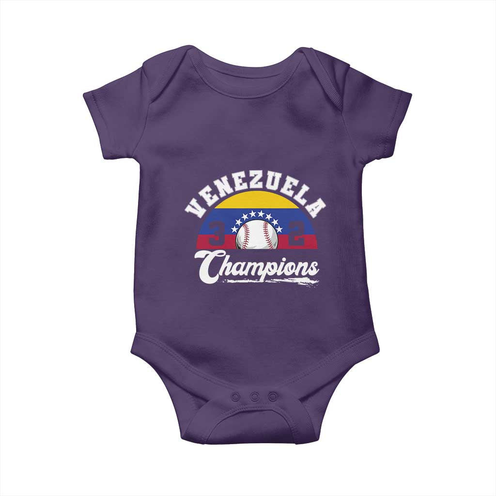 Venezuela 2026 Champions Baby Onesie Baseball Patriotic Pride