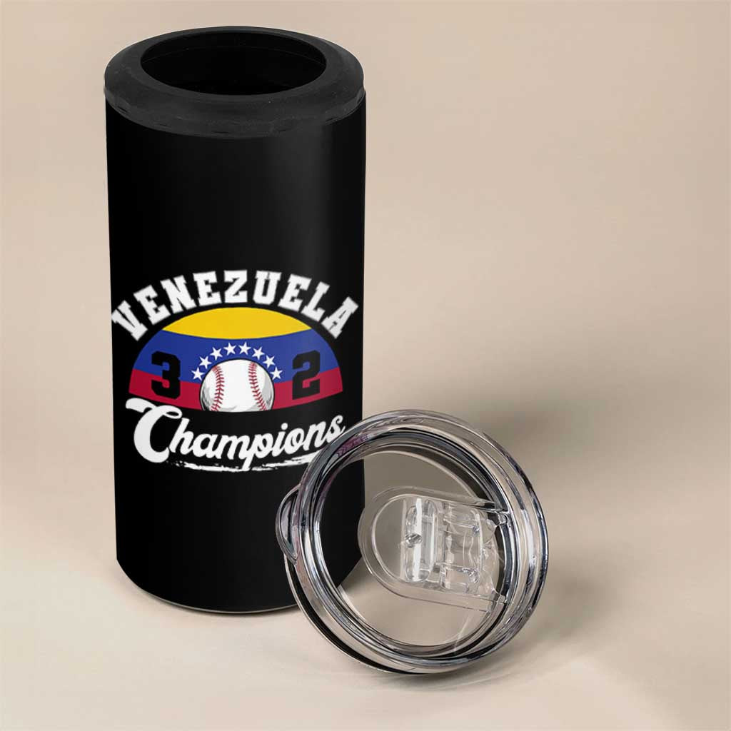 Venezuela 2026 Champions 4 in 1 Can Cooler Tumbler Baseball Patriotic Pride